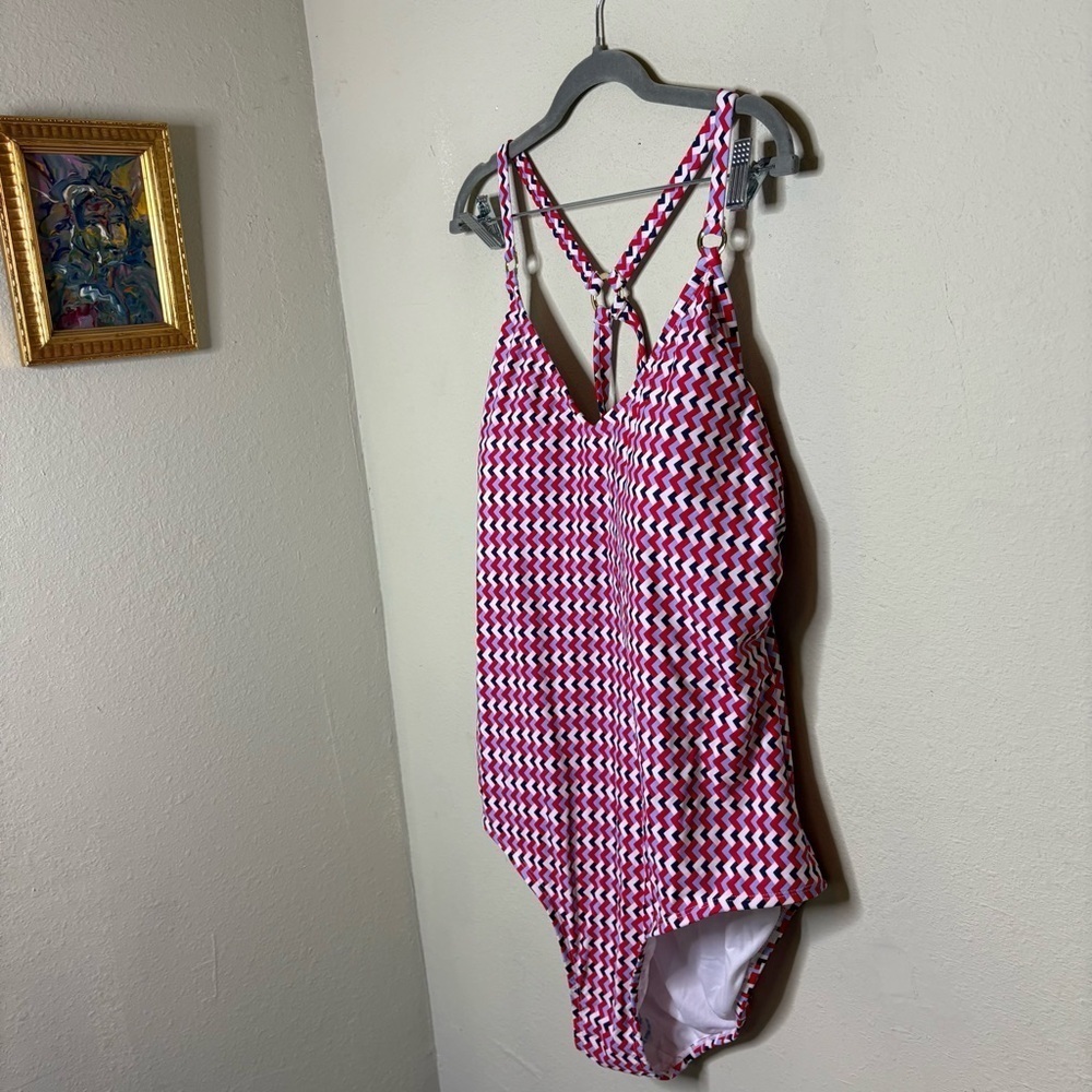 NWOT Red White and Blue Kona Sol One Piece Swimsuit Size 22 - Picture 2 of 7